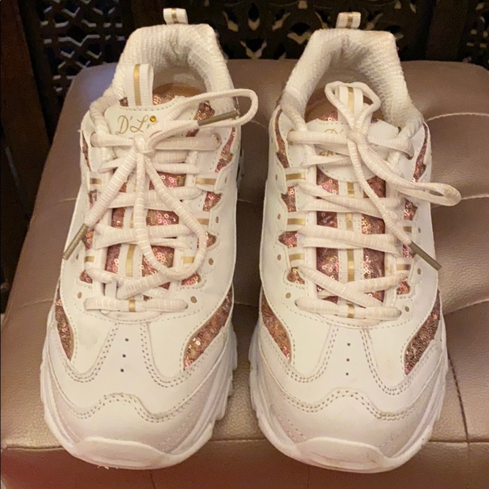 Skechers Air Cooled Memory Foam Rose Gold Sparkle